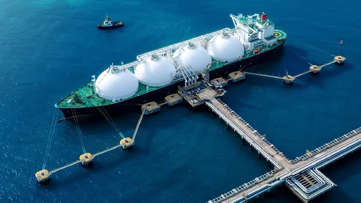 LNG carrier vessel at terminal